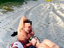 Big Dick 10 Inches Fucking The Bottom In Public Beach