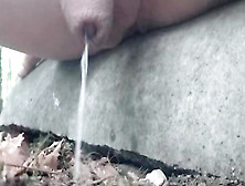 Urinating Outdoor At Different Angles Compilation - Uncircumcised Manhood