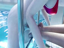 Hot Overwatch Futa Porn Where D. Va Is Dickgirl,  And She Fucking Horny Blonde In Pool,  Animation Sex Video With Blowjob And Cunni