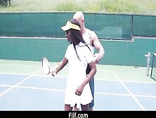 Tennis Cutie Ana Foxxx Takes Anal Lessons From Trainer