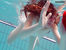 Sexy Libuse Goes Underwater In The Pool