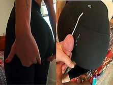 Worshiping Step Sister's Perfect Bubble Behind After Yoga Class & Climax On Her Lululemon Yoga Pants