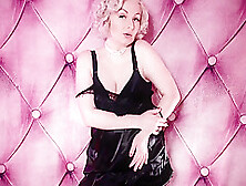 Arya Grander - Sexy Mistress Teasing By Big Dildo Strap-On...  And Wearing Black Nylon Stockings