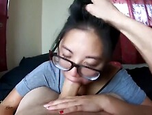Blowjob From Asian Nerdy Chick