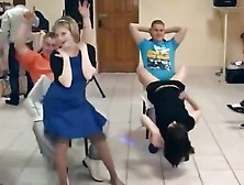 Lap Dance Competition On A Wedding