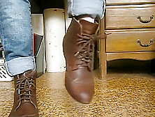 Boots Dangling Barefoot 2