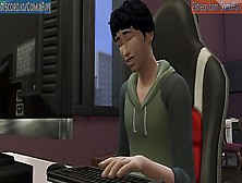 Chinese Son Rides Sleeping Chinese Mom After He Masturbated Watching Porn Videos In Front Of The Computer - Family Sex Taboo - A