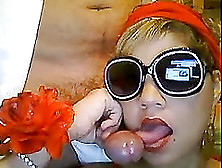Busty Lady Gaga Wannabe Sucks Big Cock On Webcam