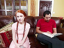 Pig Tail Redhead Dolly Little Gets Hammered By Largos Big Cock