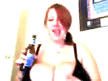 Drunk Webcam Girl With Huge Massive Natural Tits