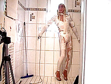 Wet White Sheer - Peeing Spanking Cumshot In Shower