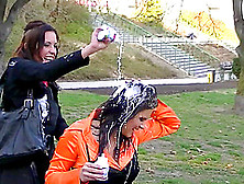 Girls Have A Picnic In The Park That Turns Into A Sexy Food Fight