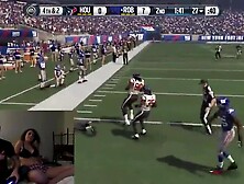 Guy Wins At Madden,  His Girlfriend Strips For Us
