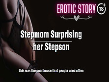 Hot Stepmom Surprising Her Stepson