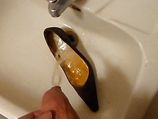 Piss In Wifes Grey Suede Shoe
