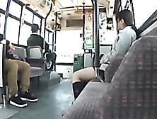 Uniformed Japanese Schoolgirl On The Bus Gets Fondled And Groped