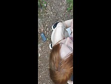 German Redhead Outdoor Blowjob