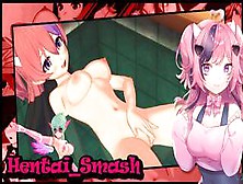 Vtuber Ironmouse Fingers Herself In The Bathtub.  3D Hentai.