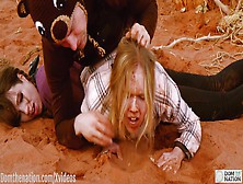 Brooke Johnson And Rebel Rhyder - Pressed Into The Dirt And Ass Fucked Hard While Cuck Gets Nothing: A Domthenation Anal Bdsm Do