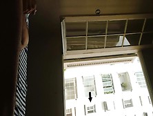 Curious Neighbor Watching Me Naked Masturbating At Open Window