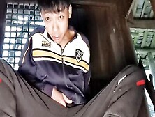 Cum Boy Masturbation China Asia Forest Wooden House Outdoor