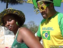 Brazilian Slut With A Fat Ass Getting Screwed Outdoors