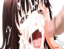 Beaufitul Hentai Babe Gets Her Sweet Face Cum Drenched