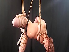 Cumming While Bound In A Rope Suspension