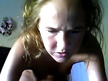 Girl Flash On Webcam