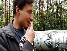 Deutschlandreport - German Dark Hair Lullu Gun Outdoor Fucking In The Forest - Amateureuro