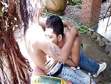 Passionate Thai Twink Couple Passionately Explore Each Other Outdoors