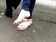 Pink Soles Toe Pedicure In Sandals