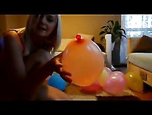 Balloon Fetish With Hot Blonde Girl