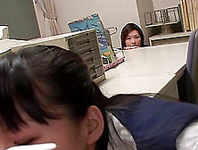 Eager Japanese Secretary Blows The Boss In The Office
