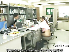 Subtitled Half Naked Bottomless Japanese School Office