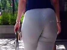 Phat Ass Butt Walking In Leggings