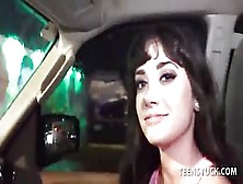 Hot Teen Showing Off Tits And Pussy In The Car
