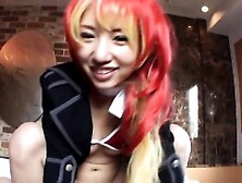 Pretty Japanese Cosplayer Fucked And Creampied By Old Man