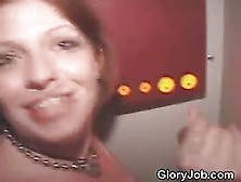 Red Headed Emo Sucking On Black Dick At Glory Hole
