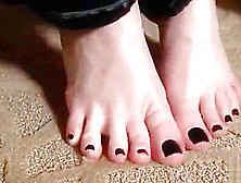Foot Worship - Black Nails Hot Foot Worship