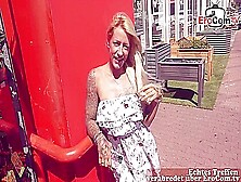German Blonde Street Babe Fuck Date In Public