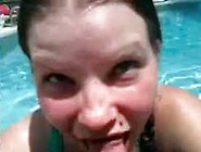 Hot Teen Blowjob In The Pool