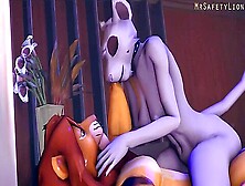 Nala And Simba Intertwining Their Furry Bodies