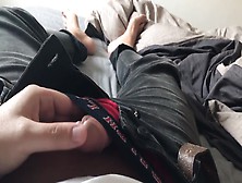 Sexy Boy Is Jerking Off His Fat Dick Cum And Show His Sexy Feet Homemade