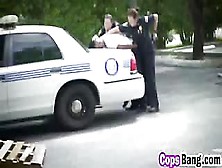 Hot Bitches In Police Uniforms Are Having Hard Outdoor Sex With Black Stud