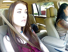Stepmommy And Stepdaughter In The Car
