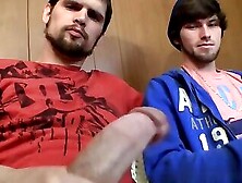 Two Bearded And Sexy Twinks Jerk And Helping Hand