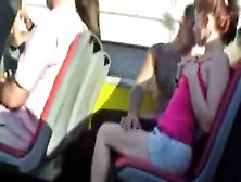 Fingering Girlfriend On Bus