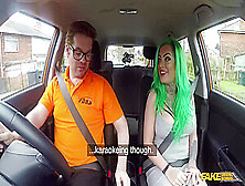 Horny Babe With Green Hair,  Madison Phoenix Likes To Suck Cock And Get Fucked In The Car