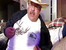 Texas Mustache Step-Daddy With Huge Feet Has Ass Orgasm And Leaks Into My Daddy Hole